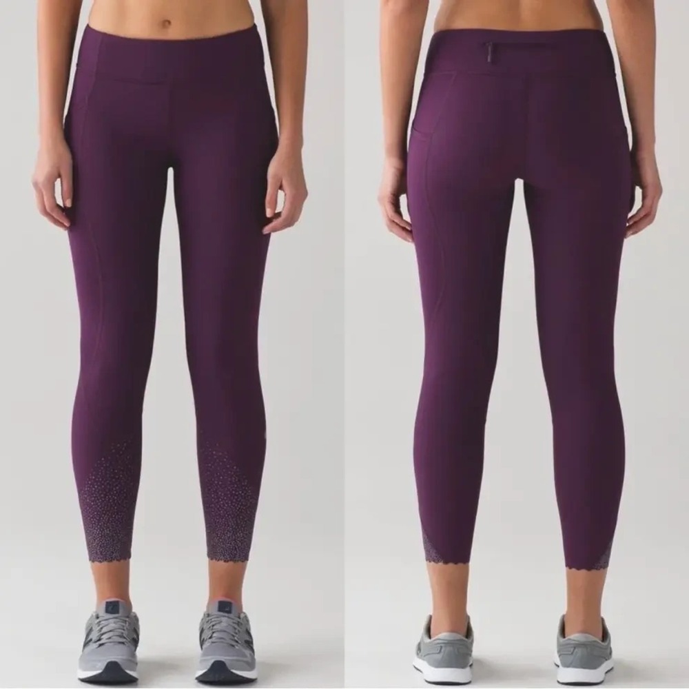 Lululemon Tight Stuff Tight II Darkest Magenta Size 6